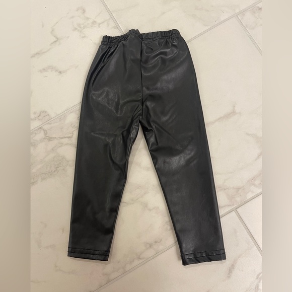 12 Month Black Pleather Leggings - Picture 2 of 4